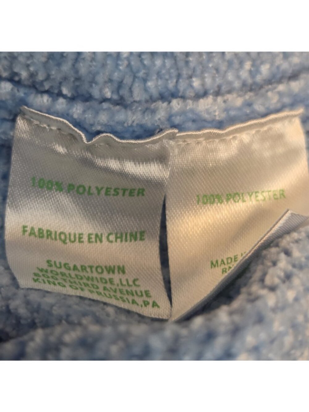 Lilly Pulitzer Blue Long Sleeve Chenille Sweater Womens Large - Picture 5 of 5
